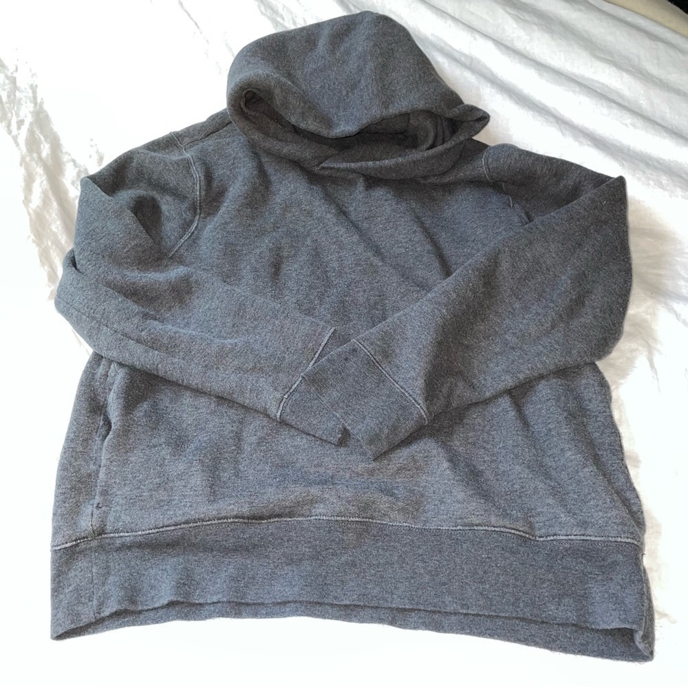 MWL Madewell LARGE Mens Dusty Blue Betterterry Hoodie Sweatshirt Organic Cotton
